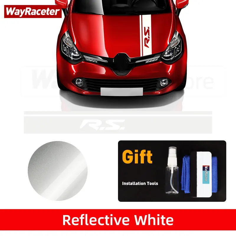 

1 шт. наклейка на капот автомобиля в полоску для Renault Sport Megane RS Clio Cup GT Line Teddy Sandero Arkana Captur аксессуары