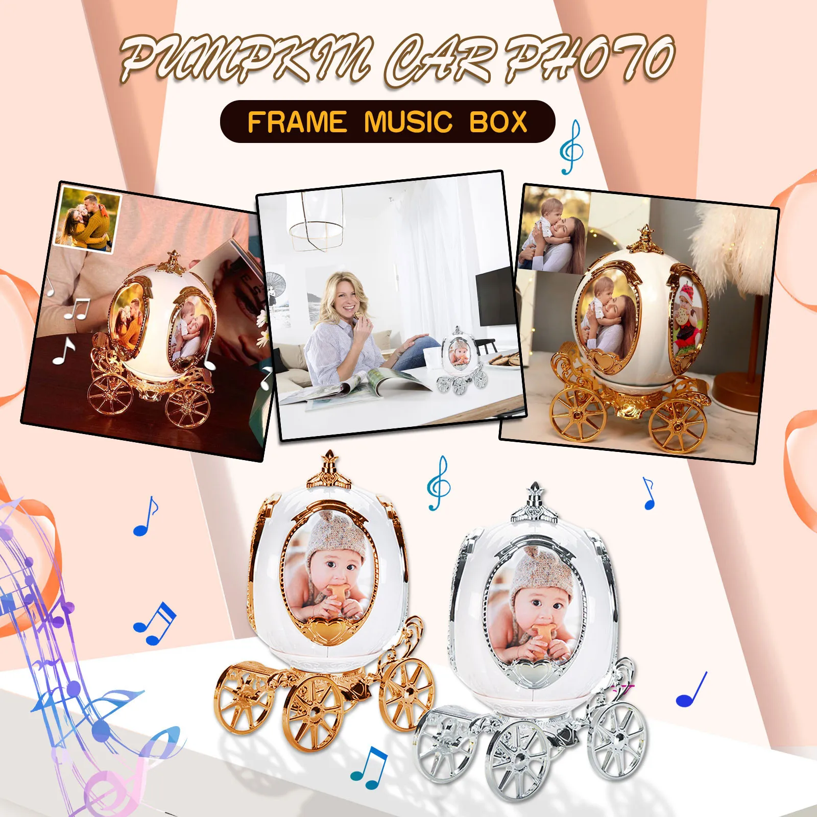 

Pumpkin Frame Picture Box Frame Music Personalized Photo Frame Car Decoration & Hangs