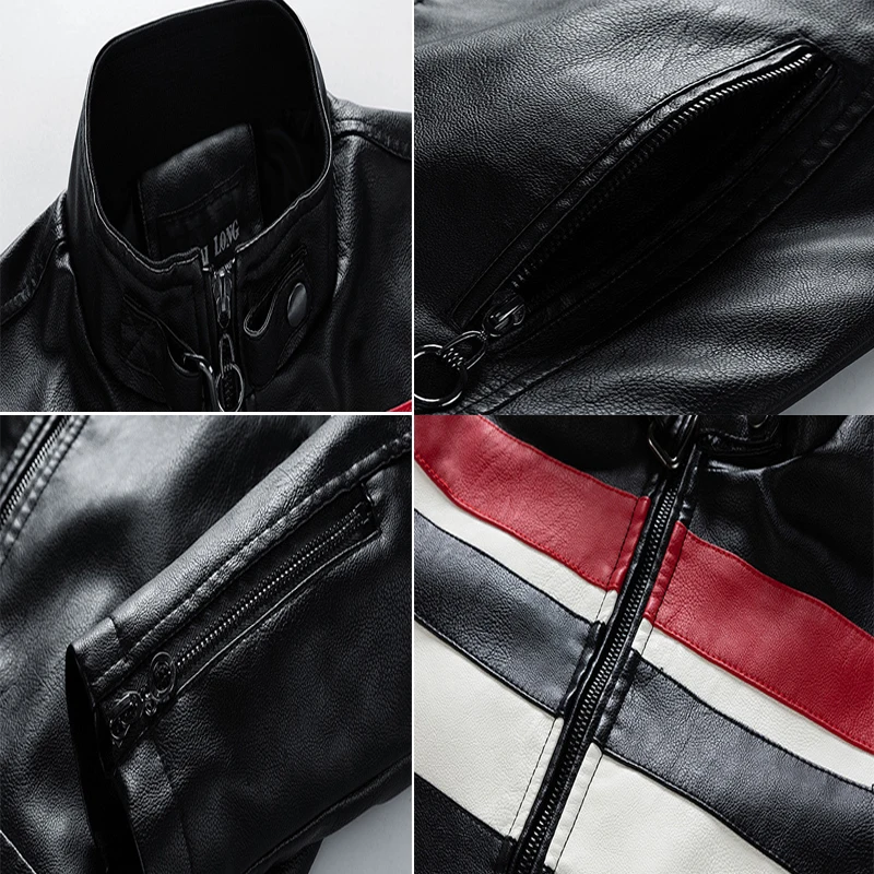 Осенняя мужская куртка Maxulla из искусственной кожи модная Ретро мотоциклетная
