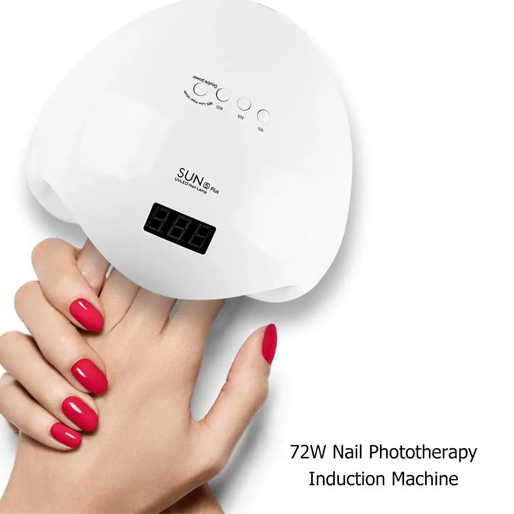 

72W Nails Dryer Hot Selling Portable Safety Lightweight UV LED Lamp Manicure Nail Art Polish Drying Lamp for Gel Varnish