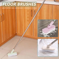 long handle floor scrubber brush retractable rotating brush for cleaning bathroom tub floor detachable floor brushes hanging