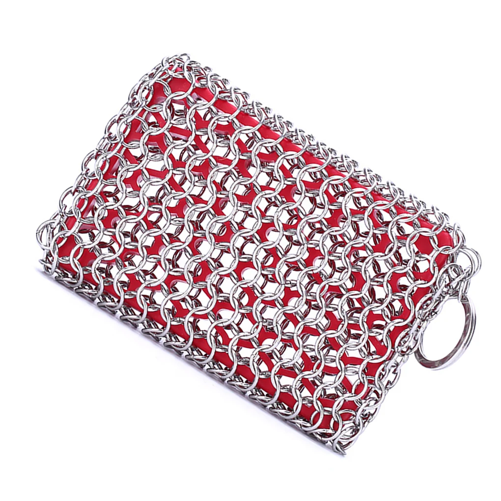 

1/2/3 Pot Clean Scrubber Household Simple Square Cleaning Nets Stainless Steel Pan Rubbing Tools Cookware Scrubbing Tool Red
