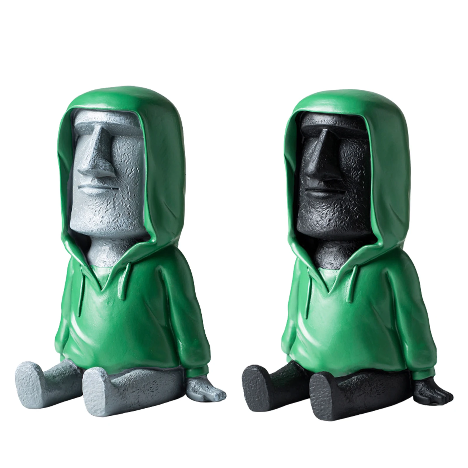 

Easter Island Retro Figurine Sculpture Cute Statue Decoration with Phone Stand Home Office Ornament