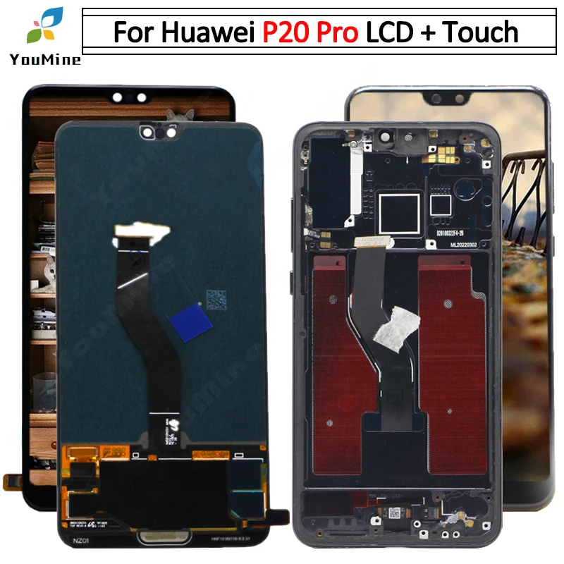 Для Huawei P20 pro ЖК-дисплей сенсорный экран CLT-AL01 планшета с рамкой для сборки
