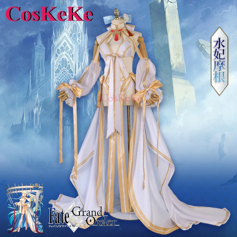 

CosKeKe Morgan Cosplay Anime Game Fate/Grand Order FGO Costume Elegant Sweet Uniform Dress Halloween Party Role Play Clothing