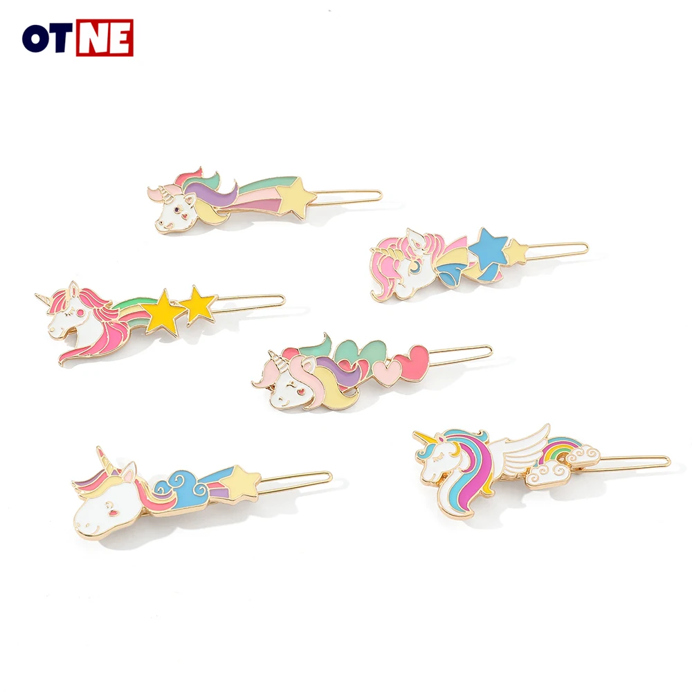 

Kawaii Animal Unicorn Hairpins For Girls Headwear Sweet Hair Clips Barrettes Kids Fashion Hair Accessories