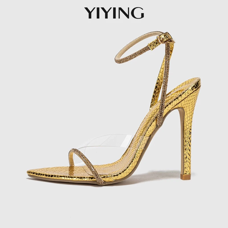 

Босоножки женские на очень высоком каблуке, сандалии золотого цвета, очень большие размеры 35-43, лето 2023