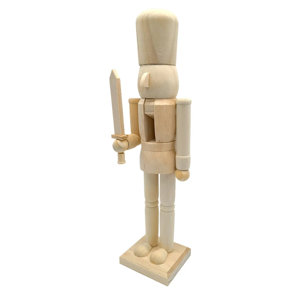 Кукольный Король Солдат DIY Пустой Щелкунчик Рождественский Подарок Неокрашенное