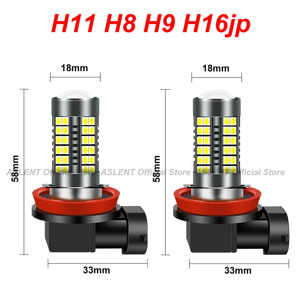 

2 шт. H8 H11 LED HB4 9006 HB3 9005 Противотуманные фары Лампа 3030 чипов Автомобильные ходовые огни Авто светодиодный свет Белый Желтый Синий Зеленый 12 В
