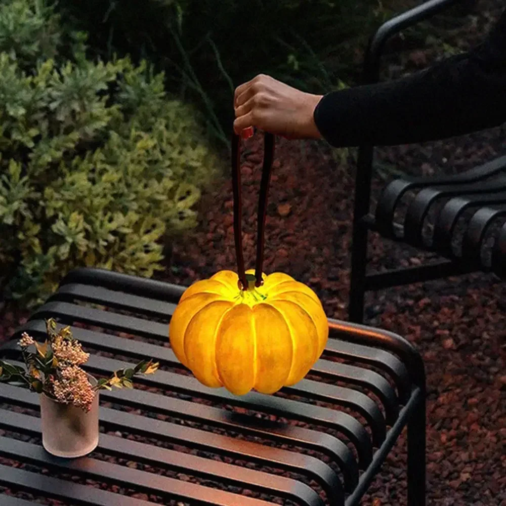 Настольная лампа с тыквой в средневековом стиле портативная аккумуляторная для
