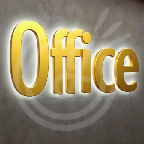 Светодиодная металлическая вывеска 3D Luminous Character