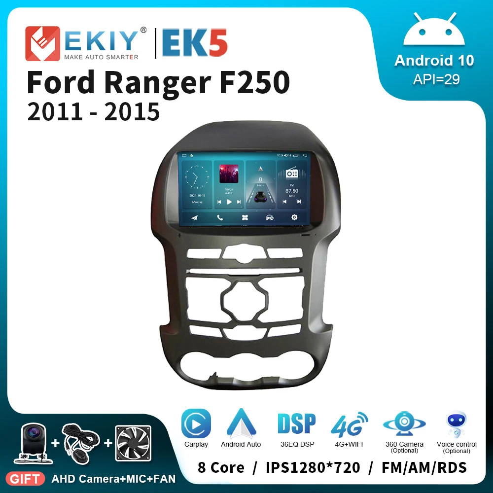 Автомагнитола EKIY EK5 на Android для Ford Ranger F250 2011-2015 Carplay GPS навигация стерео