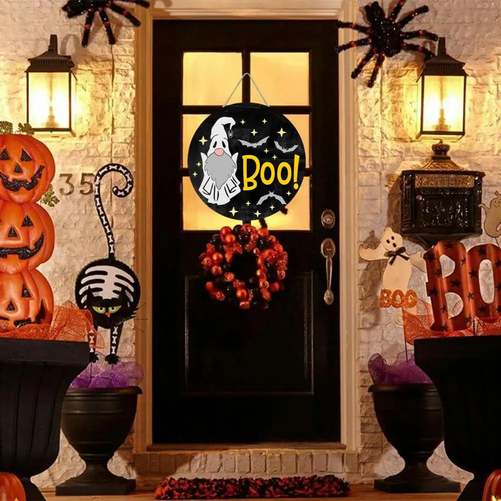 

Halloween Doorplate Spooky Halloween Decor Ghosts Witches Welcome with Indoor/outdoor Door Signs for Home Parties Wall Hangings