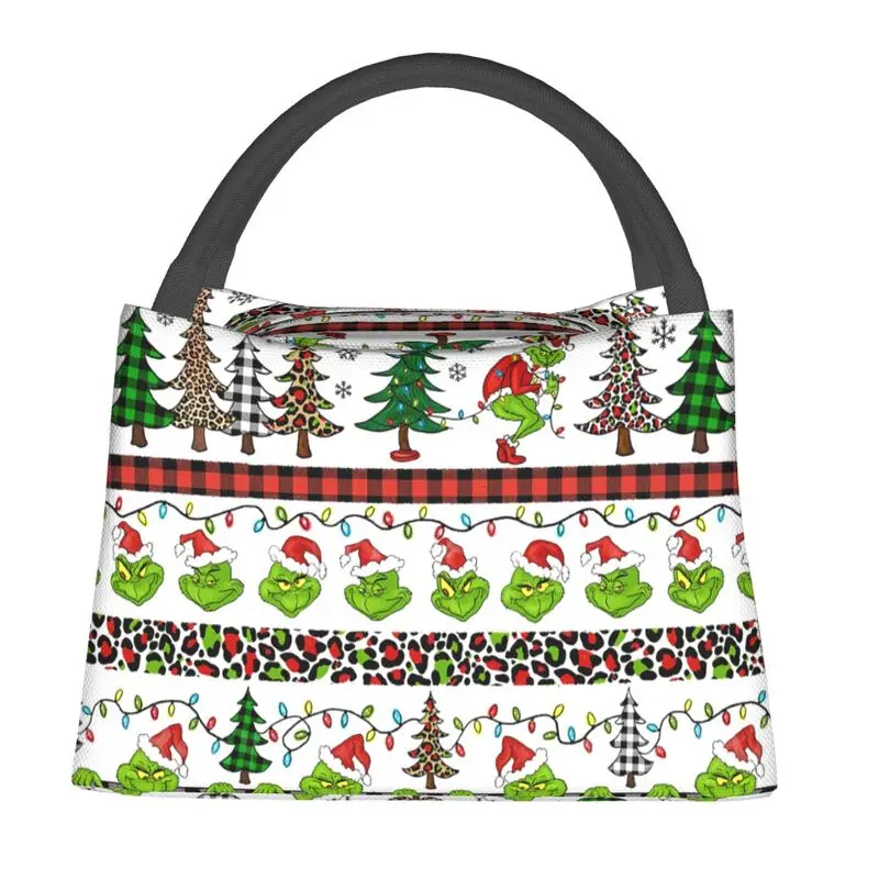 

Рождественские мешки для обедов с персонажами мультфильмов, мужские и женские термосумки, изолированные ланч-боксы для работы или путешест...