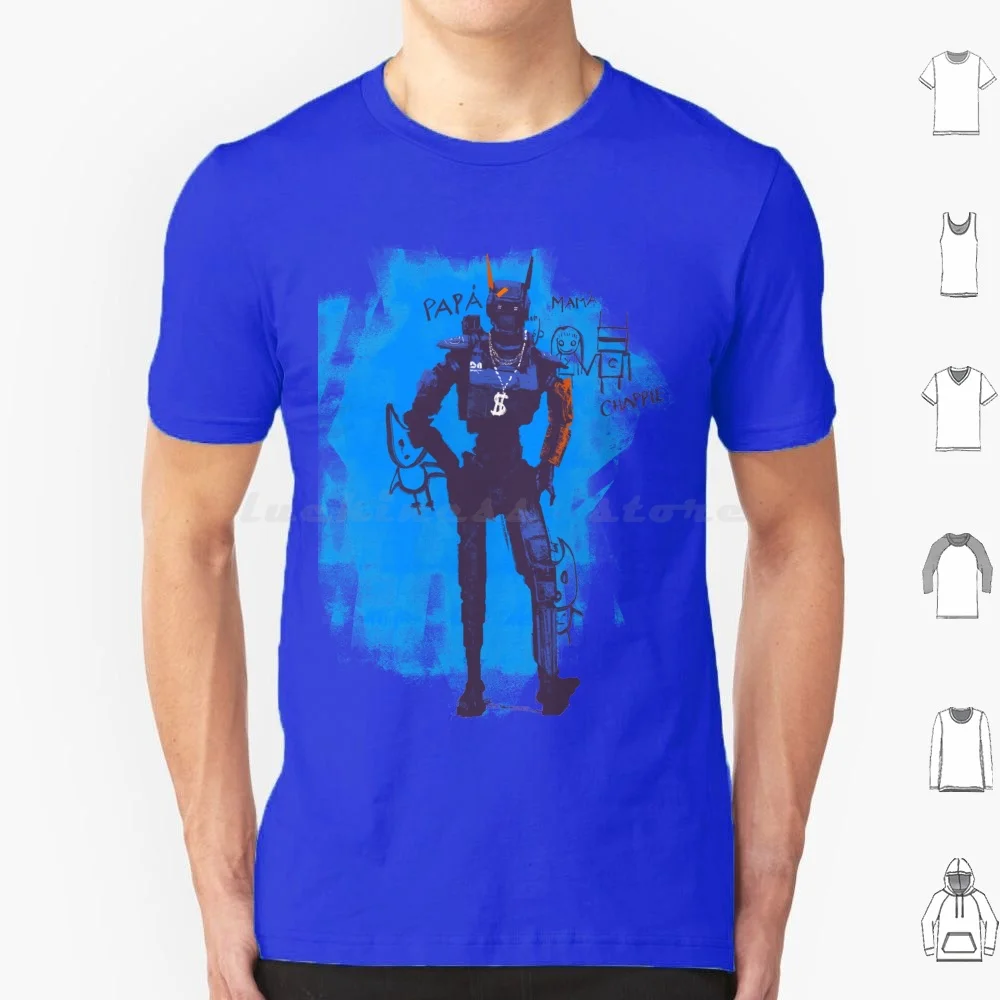 Хлопковая футболка I Am Chappie 6xl крутая чуппи робот мех лосят антуарный желтус папа