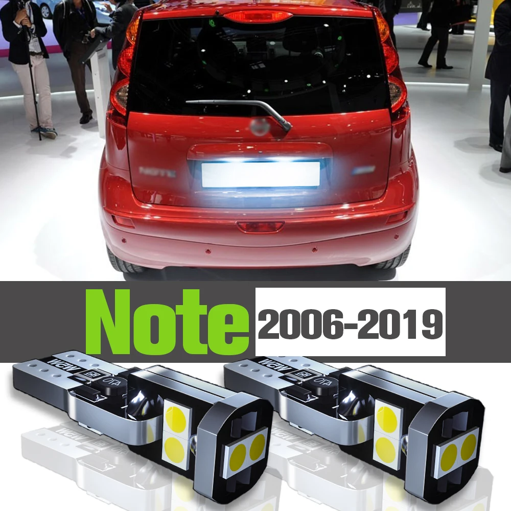 

2x LED License Plate Light Accessories Lamp For Nissan Note E11 E12 1 2 2006-2019 2009 2010 2011 2012 2013 2014 2015 2016 2017