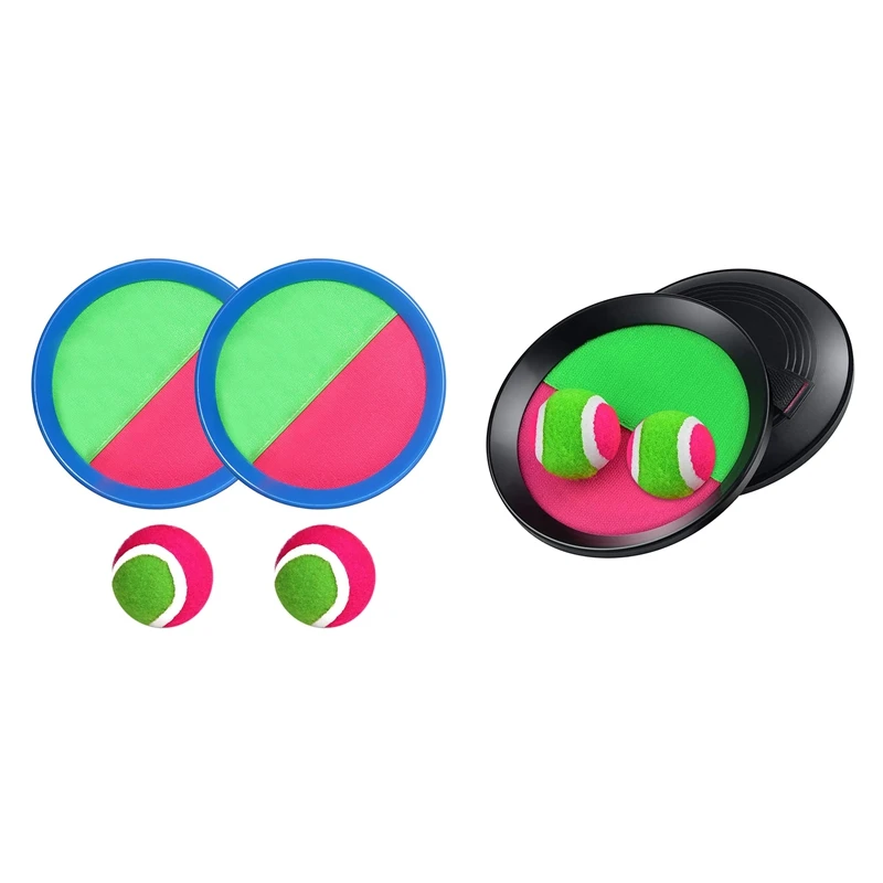 

FBIL-Kids Paddle Toss And Catch Ball Set Toss And Catch Game Sports Set 2 Paddle 2 Ball For Kids Adults Outdoor Game