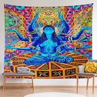 buddha meditation 7 chakra tapestry wall hanging spiritual chakra pendulum decorative towel yoga mat bedroom decor aesthetic
