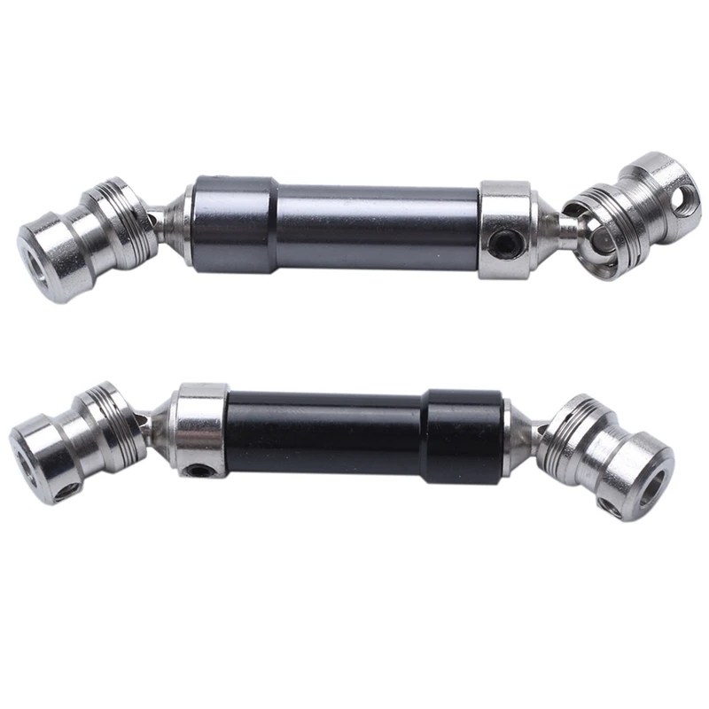 

2Pcs Metal Rear Center Drive Shaft CVD Transmission Shaft For 1:12 Wltoys 12428 12423 Black & Titanium