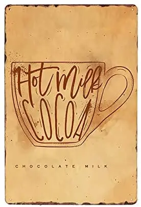 

Vintage Metal Tin Sign Coffee Shop Home Bar Cafe Coffee Shop Wall Decor Sign 12X8Inch