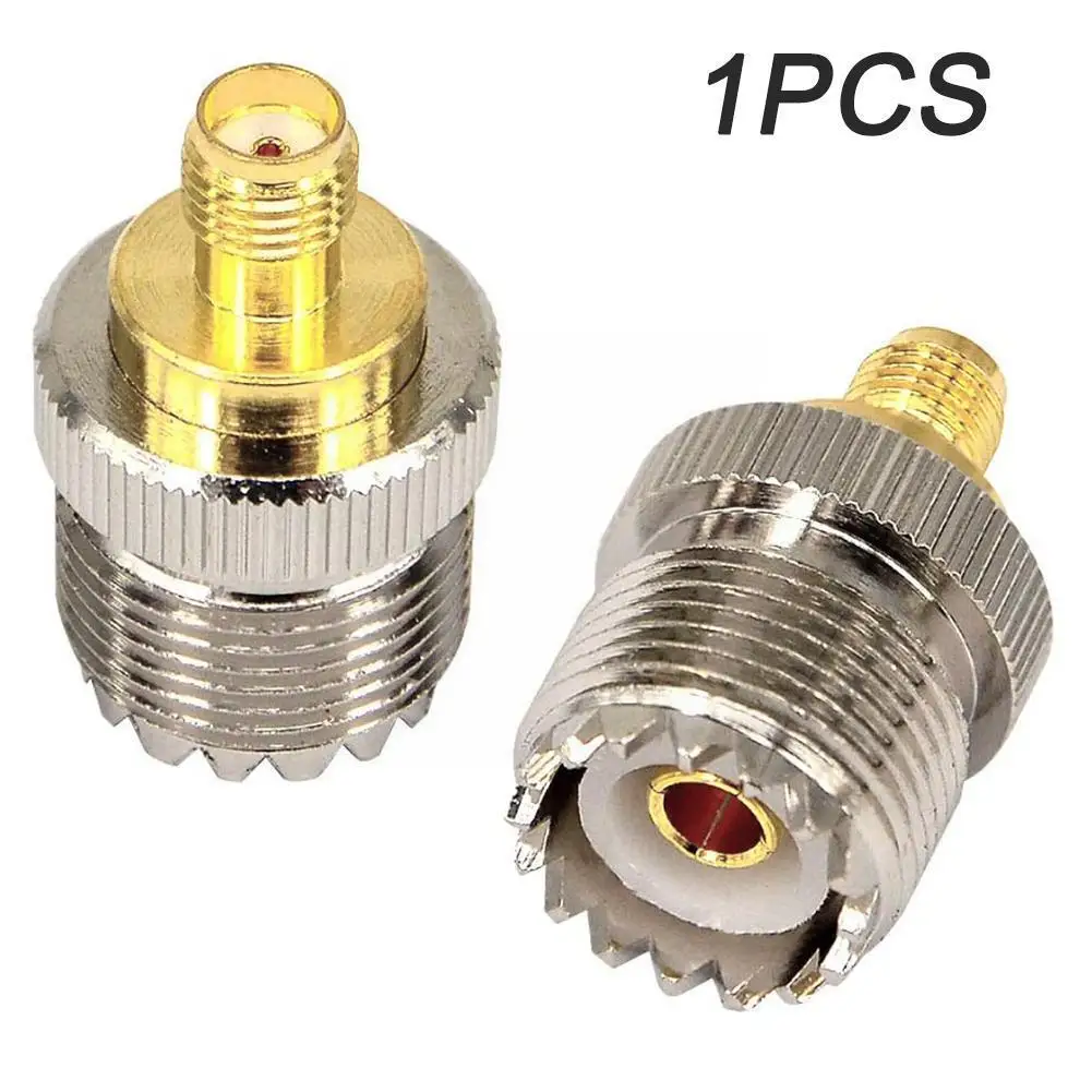 

1pcs Antenna Adapter SMA Female Male To UHF Male PL259 SO239 RF Coax Coaxial Connector Adapter Connectors N6B8