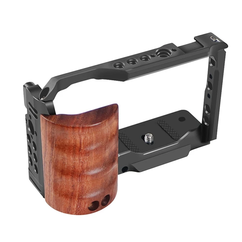 

HOT-Camera Cage Rig Quick Release Plate Stabilizer Rig Protective For Sony ZVE10 DSLR Camera Video Shooting