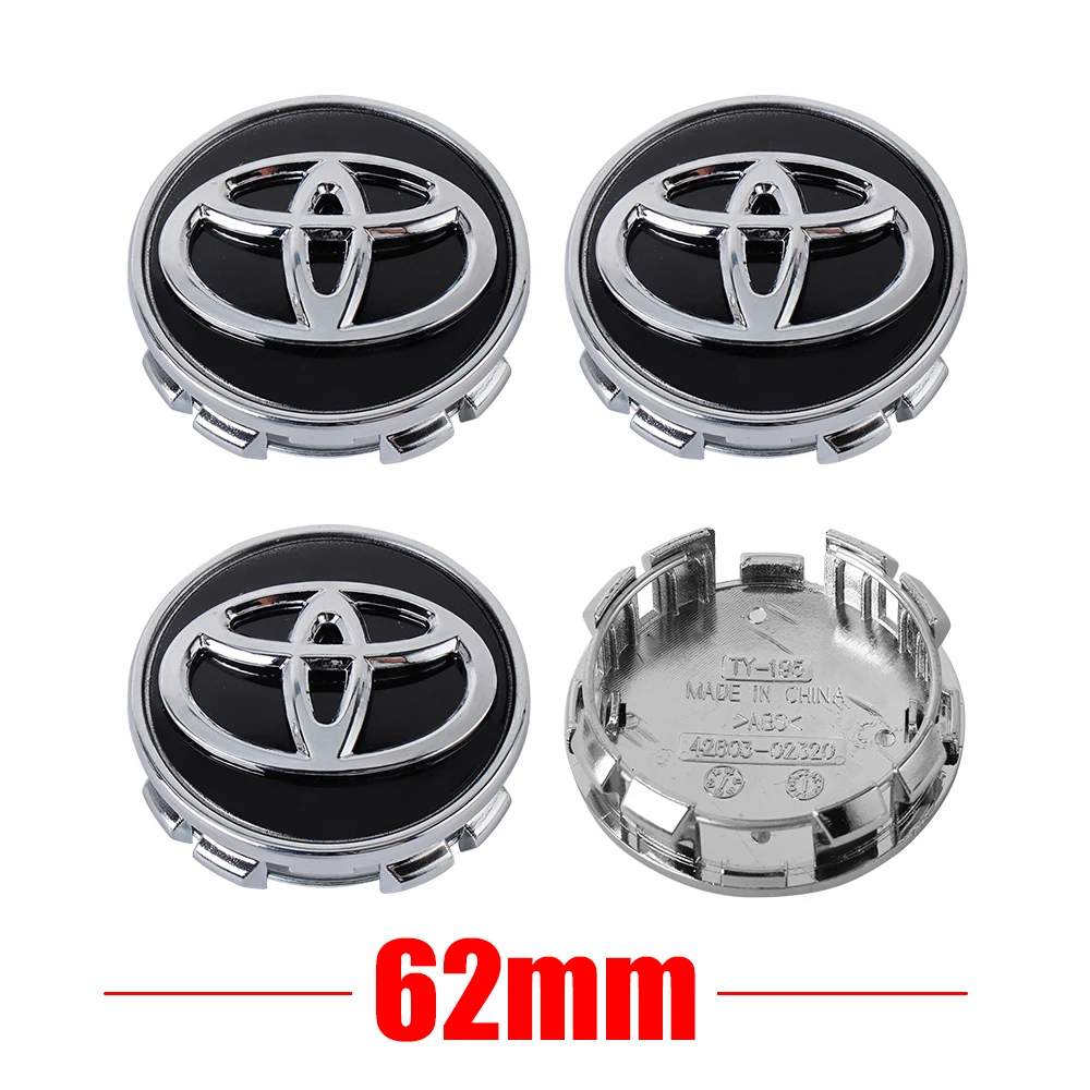 

4 шт. 56/62 мм оригинальные центральные колпаки ступицы колес автомобиля, крышка обода для Toyota Corolla Camry Rav4 Yaris Hilux Prius Auris TRD Prado CH-R