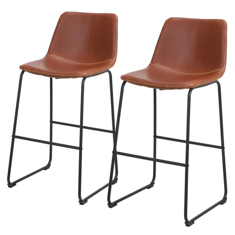 

2pcs Wrought Iron Bar Stool Up To 47*35*100cm Bronze Color