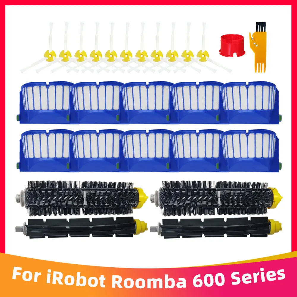 

Compatible For iRobot Roomba 600 Series 605 671 692 630 631 650 651 655 660 585 595 680 Robot Vacuum Hepa Filter Main Side Brush