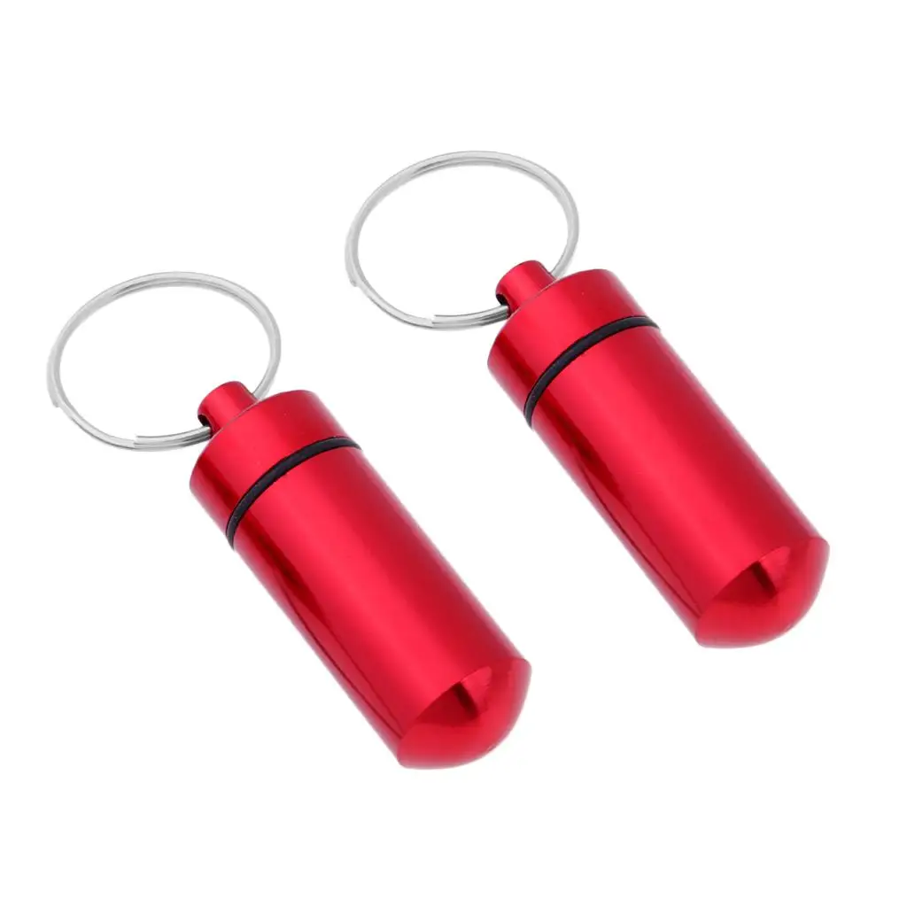 2-4 упаковки 2 шт. водонепроницаемый алюминиевый контейнер для таблеток