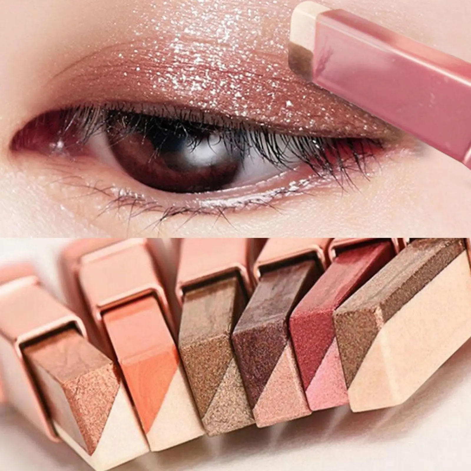 

Professional 2 In 1 Double Color Gradient Velvet Eye Shadow Transparent Maquillaje Shadow Eye Makeup Lasting Cosmetics