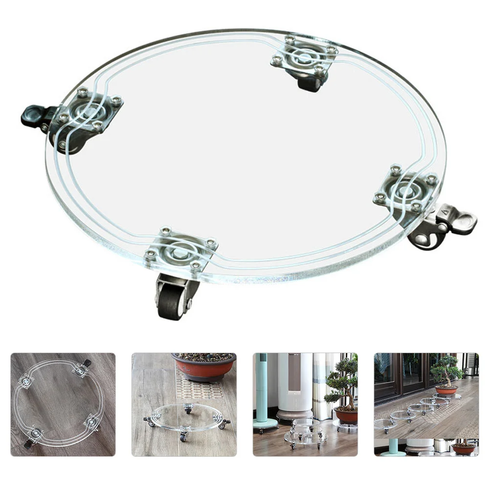 

Potwheels Flower Rolling Standcaster Flowerpotbase Trolley Casters Tray Dolly Planter Saucers Caddies Acrylic Pallet Pots Mover