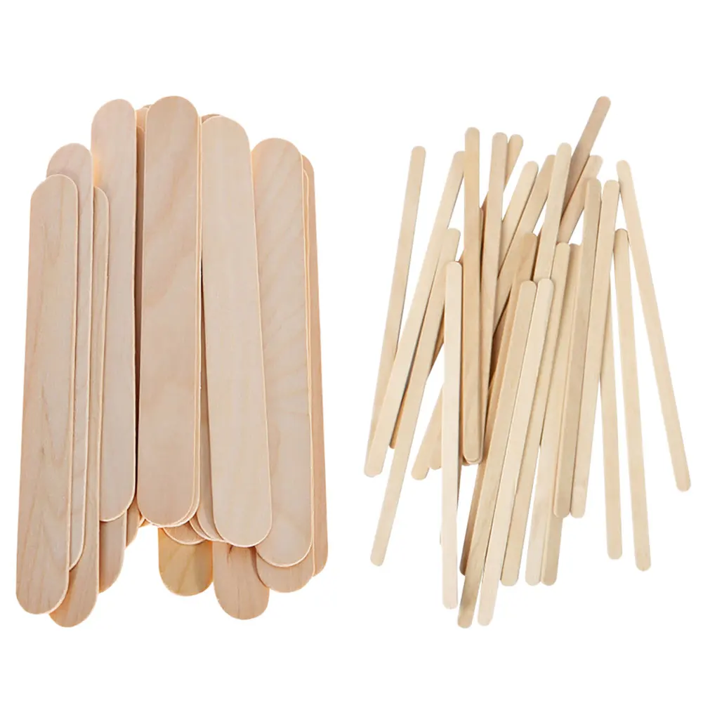 

20pcs Wooden Waxing Wax Spatula Tongue Depressor Disposable Hair Removal Sticks Kit Skin Beauty Tool Wax Strips Wooden Spatula