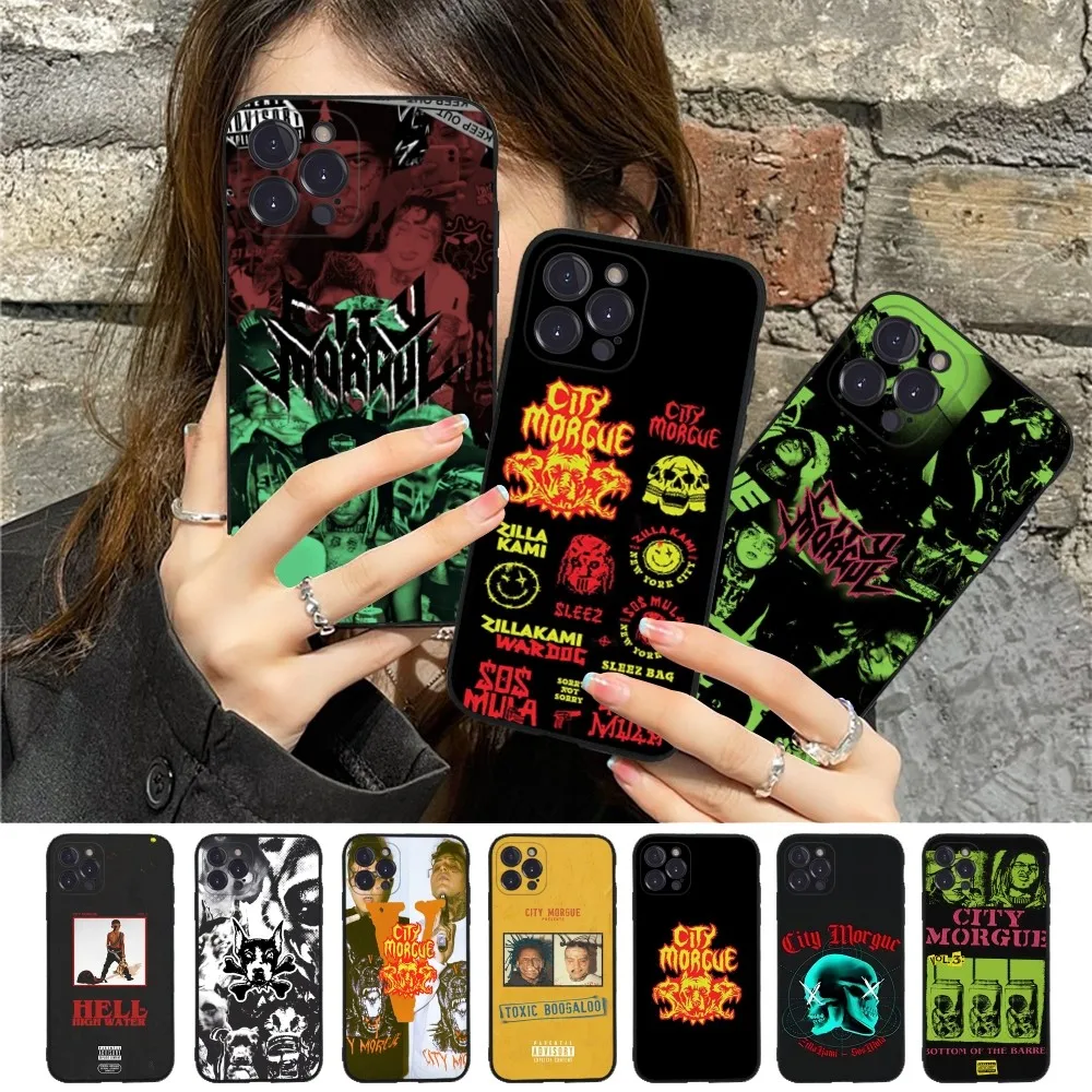 C-City M-Morgue Zillakami Phone Case Silicone Soft for iphone 16 15 14 13 12 11 Pro Mini XS MAX Plus X Cover