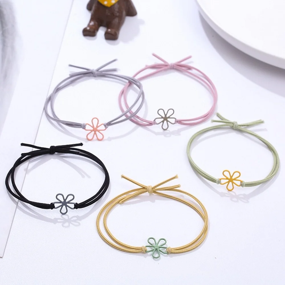 

10pcs/set Hollowed Out Floret Multicolor Hair Accessories Simple Rubber Band High Elastic Headrope Accessories Wholesale