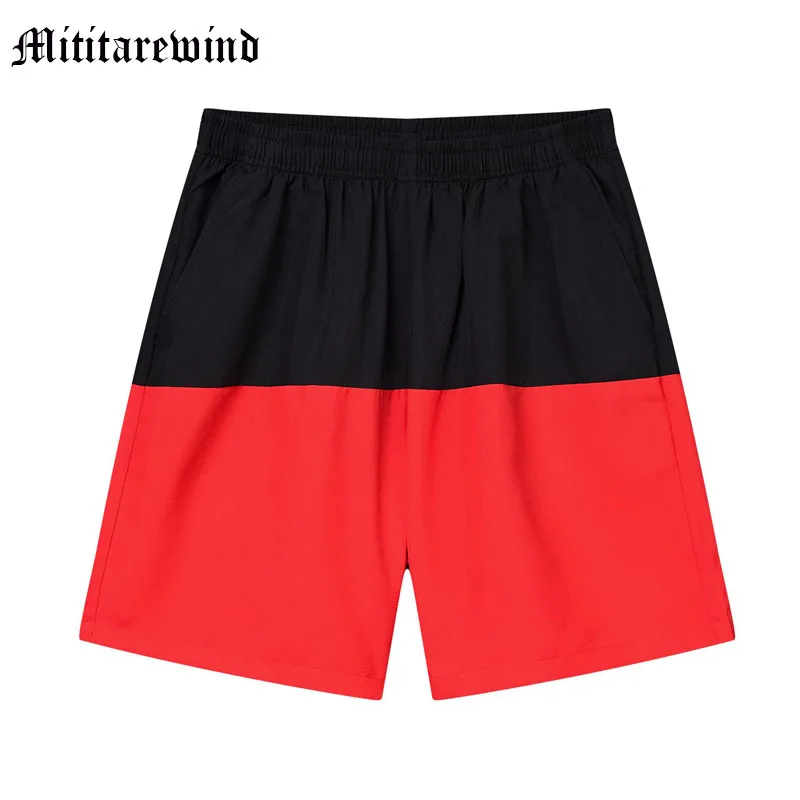 

Spliced Black Gray Casual Men's Shorts Hip Hop Beach Clothing Sportswear Outdoor Loose Baggy Summer Vacation Style Trendy