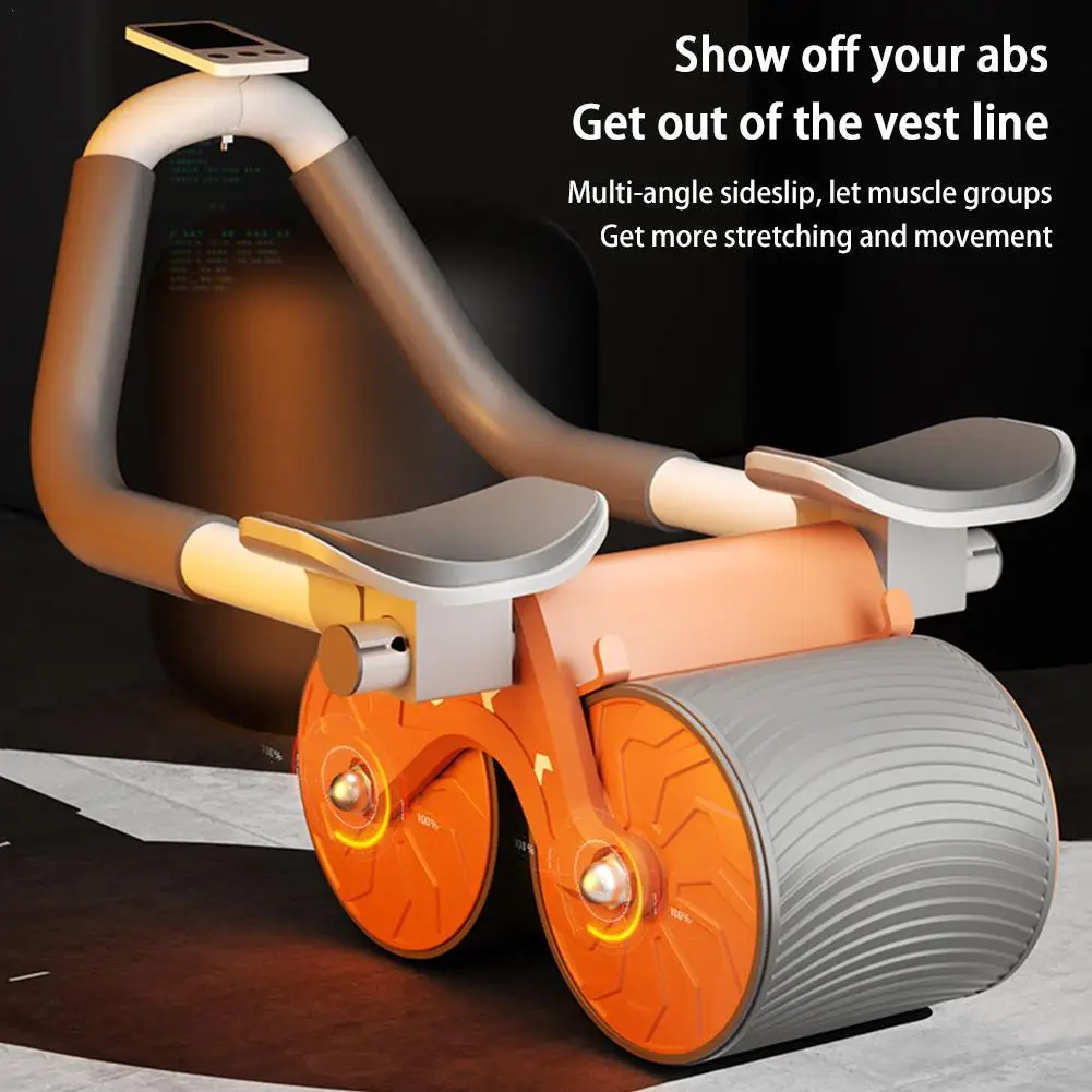 

Dynamic Core Trainer With No-slip Handle For Workout Exercise Coaster Wheels Training 4D AB Roller With Elbow Support