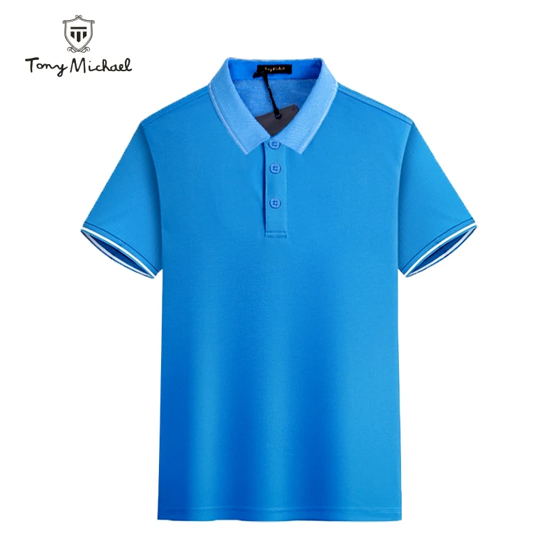 

Tony Michael POLO shirt lapel.loose.Pure cotton.men.leisure.Short sleeve.t-shirt Free delivery