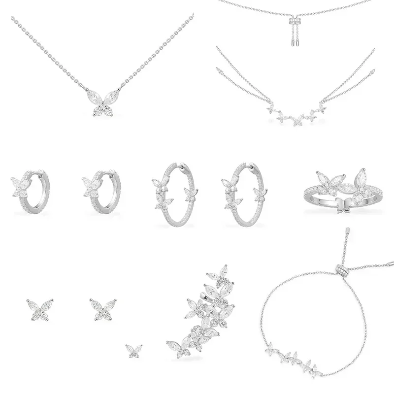 Серьги-бабочки LI KI из серебра 925 пробы модные ювелирные украшения бесплатная