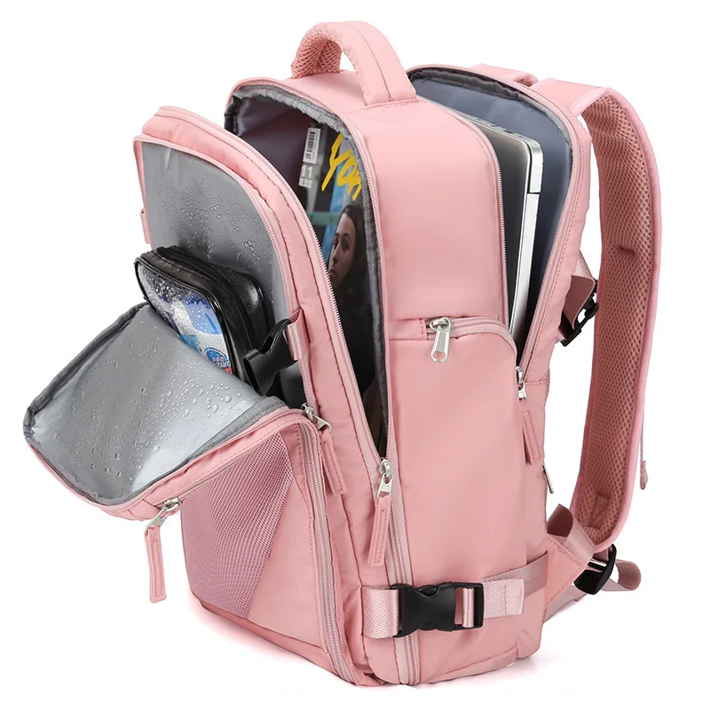

Women Travel Laptop Backpacks Dry and Wet Pocket Waterproof 16 Inch College Computer Backpack USB Casual Daypack Large Capacity