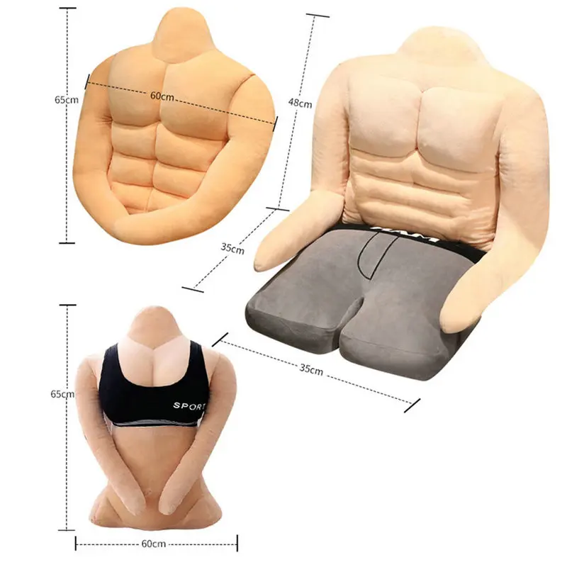 

Hot Boyfriend Arm Shape Pillow Muscle Male Plush Cushion Seat Dining Chair Female Birthday Valentine Gift Fun