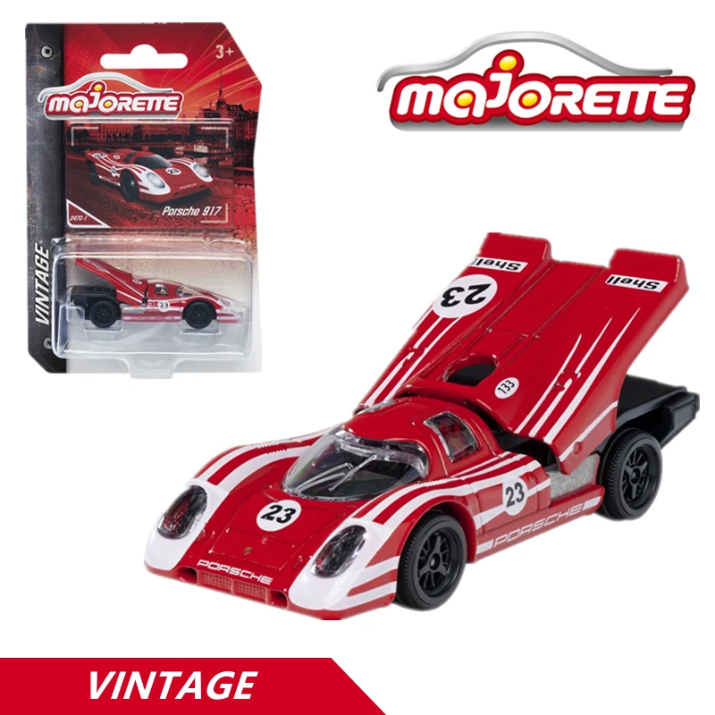 

Majorette 1/64 винтажная серия Porsche 917, Детская Металлическая Модель