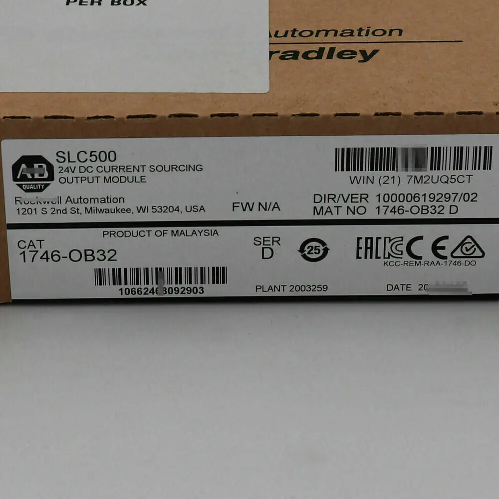 Новый заводской герметичный модуль 1746-OB32 SER D SLC 500 PLC выходной модуль 1746OB32 Быстрая доставка Новый заводской герметичный модуль 1746-OB32 SER D SLC 500 PLC выходной модуль 1746OB32 Быстрая доставка