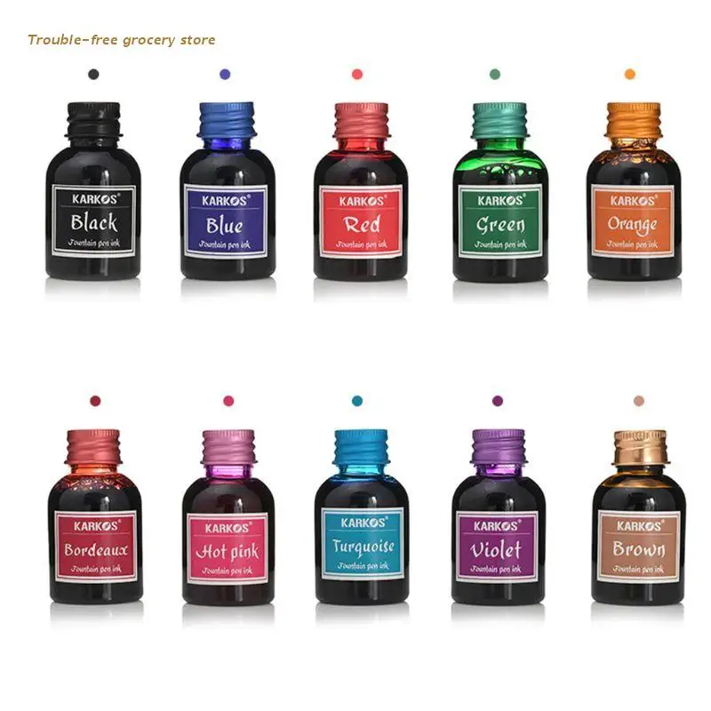 

1 Bottle Pure Colorful 30ml Fountain Pen Ink for Refilling Inks Stationery School Office Supplies
