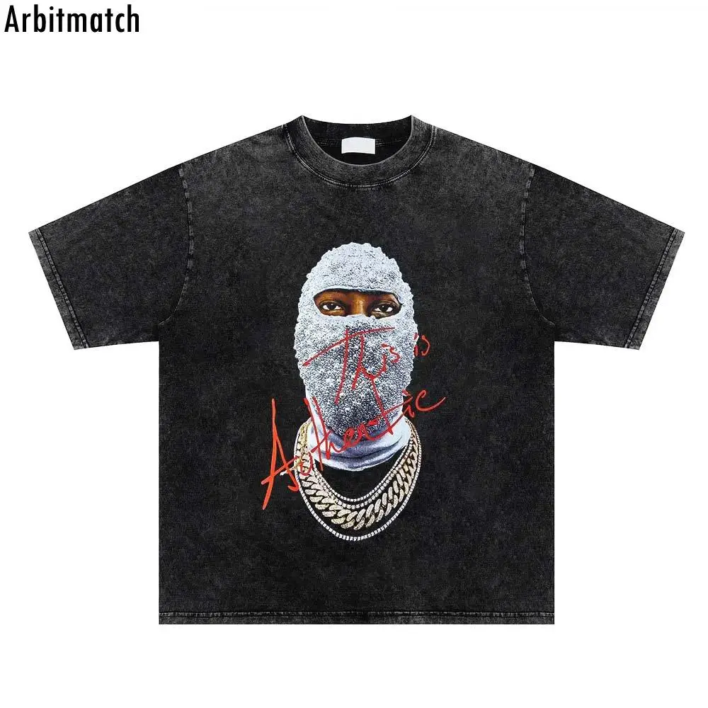 

Футболка мужская оверсайз с принтом в стиле хип-хоп