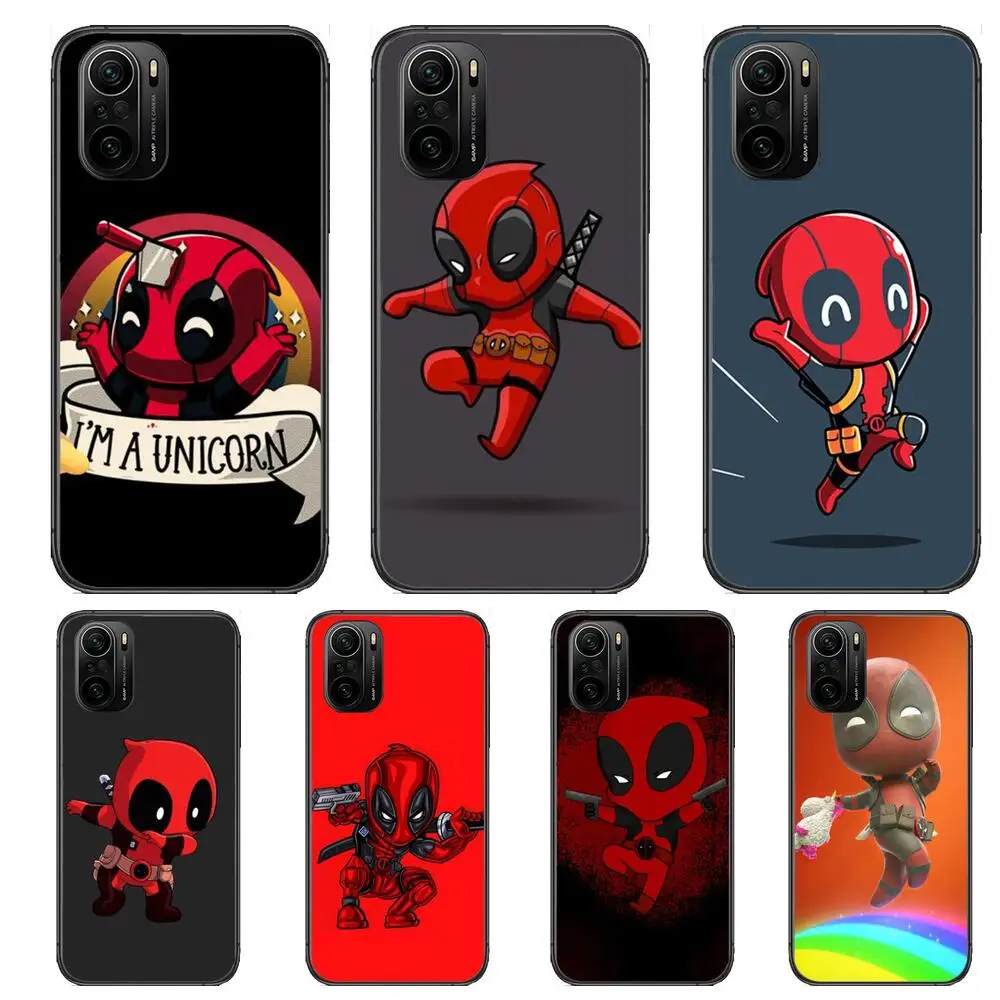 

Marvel Anime Deadpool Phone Case For xiaomi redmi POCO F1 F2 F3 X3 Pro M3 9C 10T Lite NFC Black Cover Silicone Back Prett mi 10