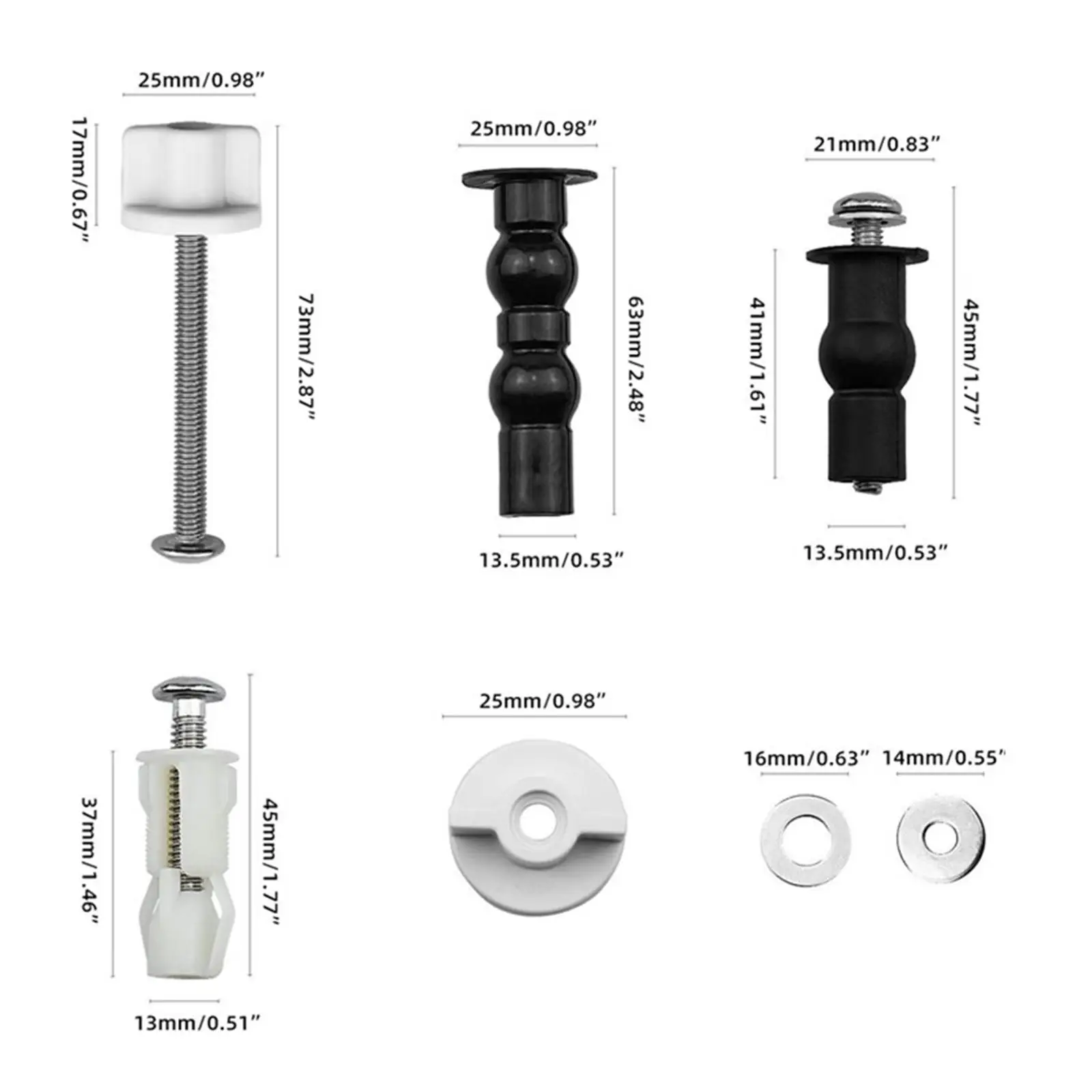 

Universal Screw Toilet Toilet Seat Fixing Screws Toilet Seat