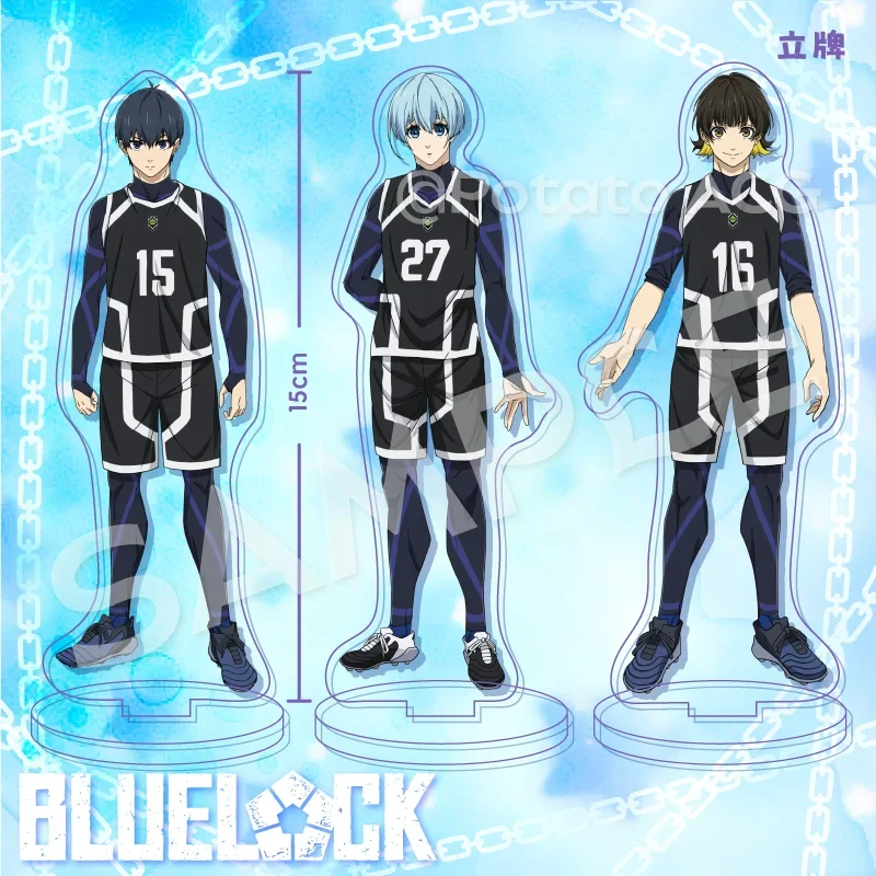 Фото Аниме BLUE LOCK Hiori You Isagi Yoichi косплей акриловая фигурка подставка мультфильм стоячий знак индикационная доска украшение стола Рождество №1