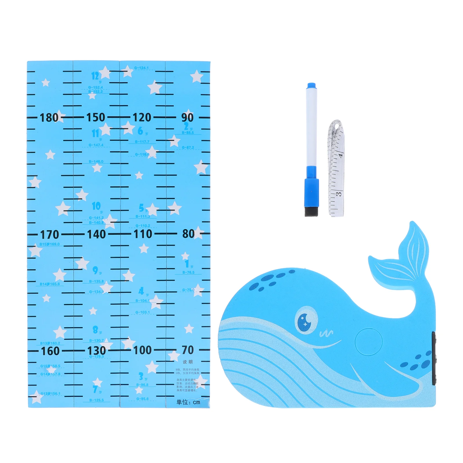 

1 Set 3D Removable Height Gauge Decal Animal Pattern Height Measure Sticker