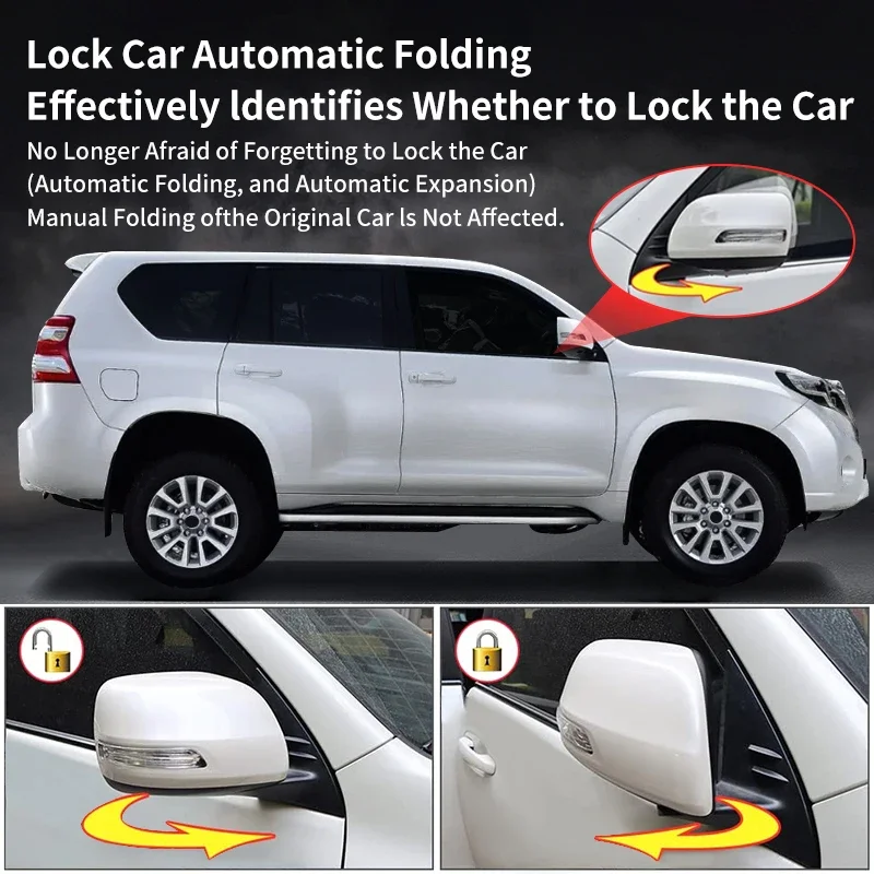 Фото Накладка на зеркало OUY для Toyota Land Cruiser 150 Prado LC150 J150 2010-2017, защитная накладка на зеркало заднего вида, внешний аксессуар. №4